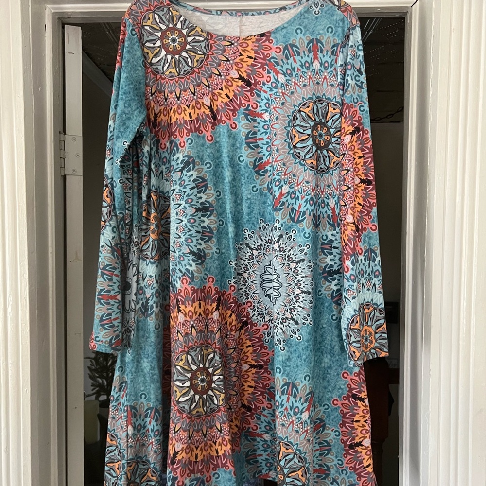 Colorful Mandala Print Dress